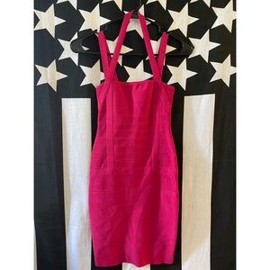 Hot Pink Bandage Dress
